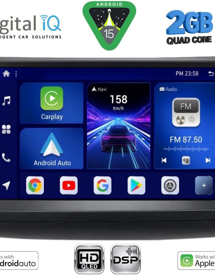 DIGITAL IQ BXC 3728_CPAA (9inc) MULTIMEDIA TABLET for TOYOTA PRIUS mod. 2003-2009