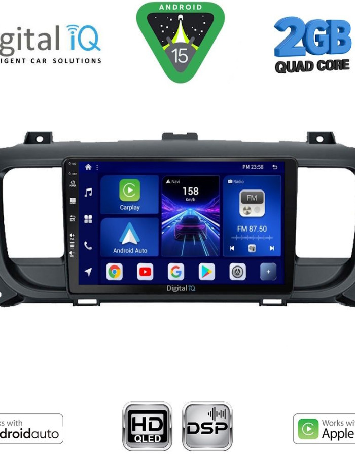 DIGITAL IQ BXC 3729_CPAA (9inc) MULTIMEDIA TABLET for CITROEN JUMPY-SPACETOURER – PEUGEOT EXPERT-TRAVELLER – TOYOTA PROACE mod. 2016-2026