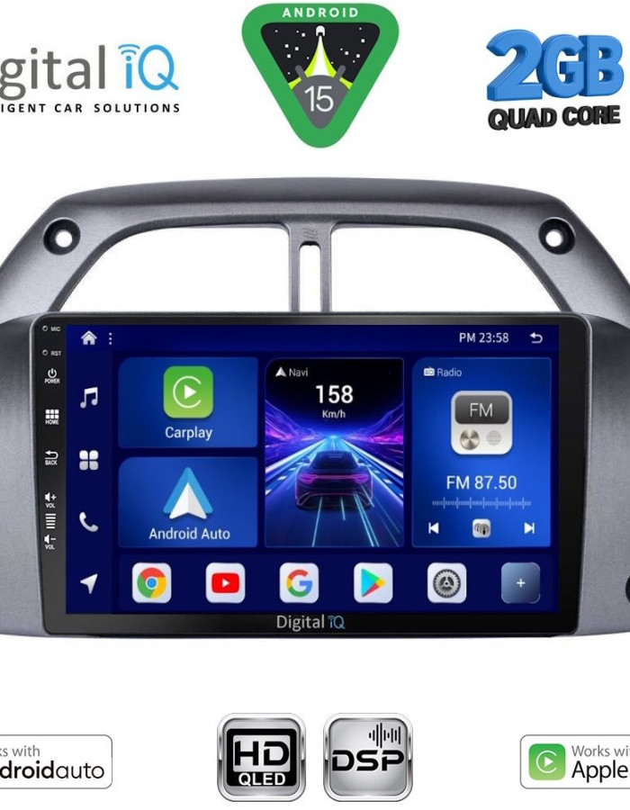 DIGITAL IQ BXC 3730_CPAA A/C (9inc) MULTIMEDIA TABLET for TOYOTA RAV 4 mod. 2000-2006