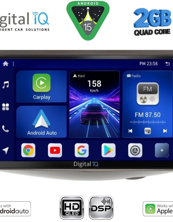 DIGITAL IQ BXC 3735_CPAA (9inc) MULTIMEDIA TABLET for TOYOTA YARIS mod. 1999-2006