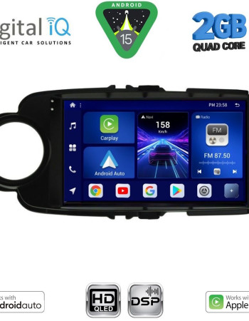 DIGITAL IQ BXC 3737BL_CPAA (9inc) MULTIMEDIA TABLET for TOYOTA YARIS mod. 2011-2015 (BLACK)