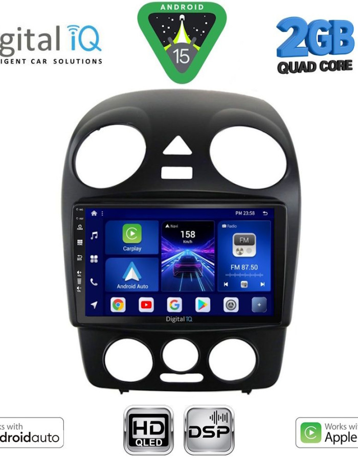 DIGITAL IQ BXC 3742_CPAA (9inc) MULTIMEDIA TABLET for VW BEETLE mod. 2004-2011