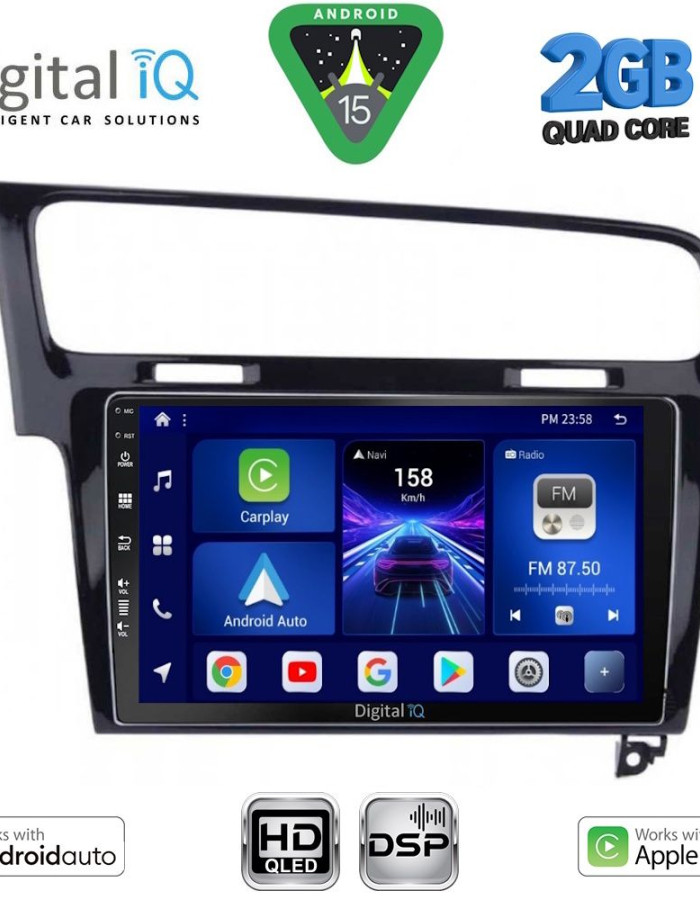 DIGITAL IQ BXC 3747BL_CPAA (10inc) MULTIMEDIA TABLET for VW GOLF 7 mod. 2013-2020