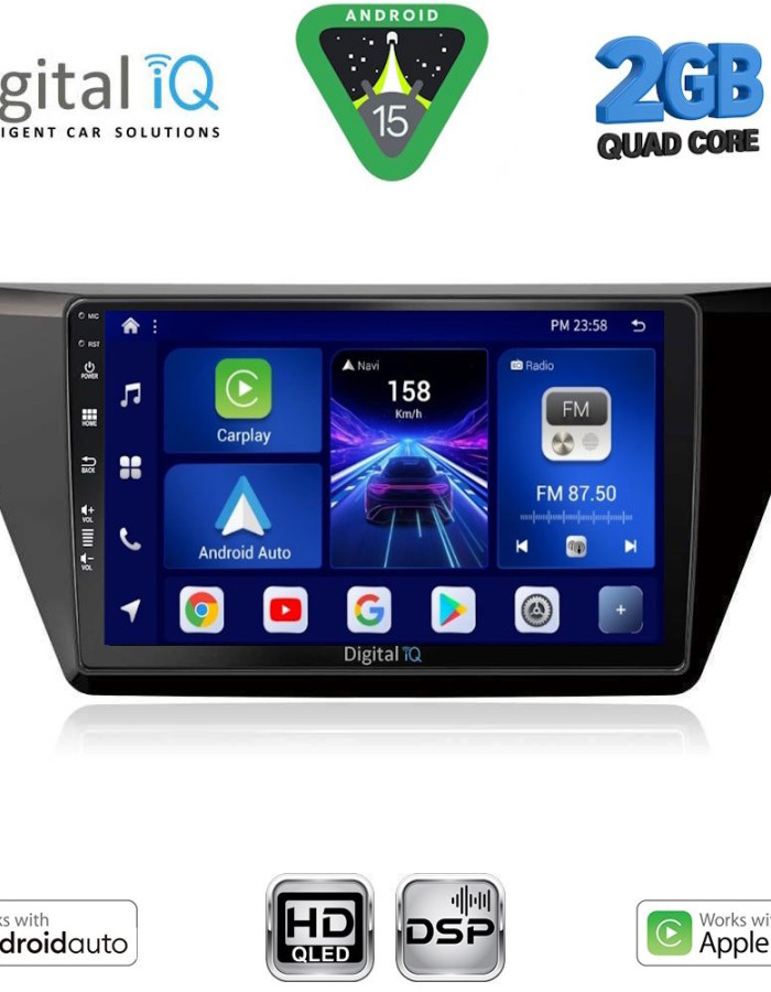 DIGITAL IQ BXC 3769_CPAA (10inc) MULTIMEDIA TABLET for VW TOURAN mod. 2016-2026