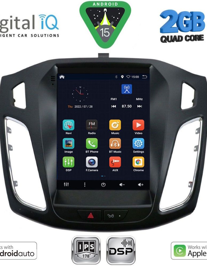 DIGITAL IQ BXC 3855_CPAA TESLA STYLE for FORD FOCUS mod. 2011-2017