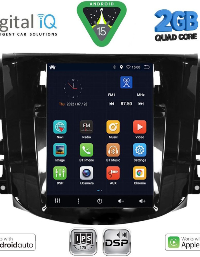 DIGITAL IQ BXC 3856_CPAA TESLA STYLE for NISSAN NAVARA mod. 2016-2025