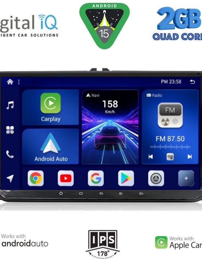 DIGITAL IQ BXC 389_CPAA (9'' DECK) MULTIMEDIA SYSTEM for VW – SKODA – SEAT GROUP mod. 2004-2014