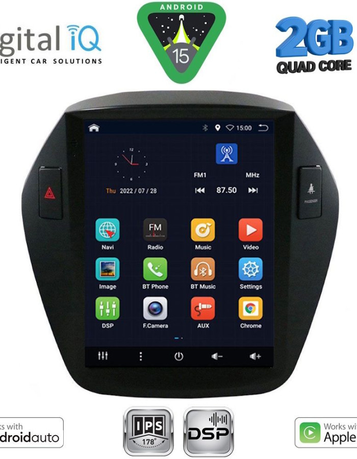 DIGITAL IQ BXC 3896_CPAA TESLA STYLE for HYUNDAI IX35 mod. 2010-2015