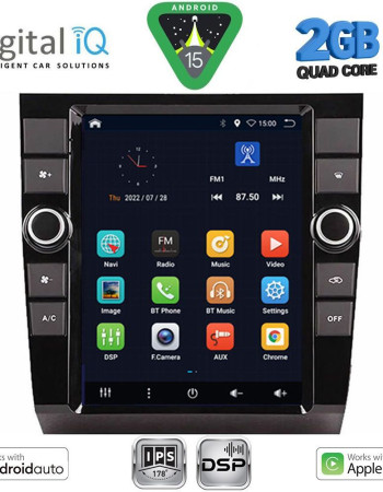 DIGITAL IQ BXC 3904_CPAA TESLA STYLE for AUDI A4 mod. 2002-2008