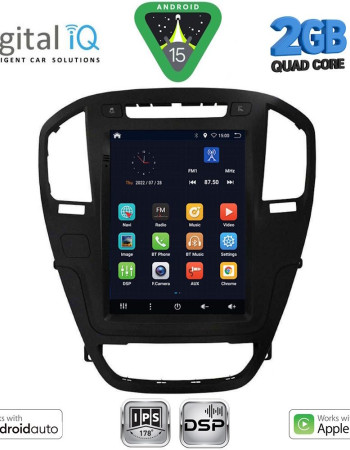 DIGITAL IQ BXC 3914BL_CPAA TESLA STYLE for OPEL INSIGNIA mod. 2008-2013 (Black colour)