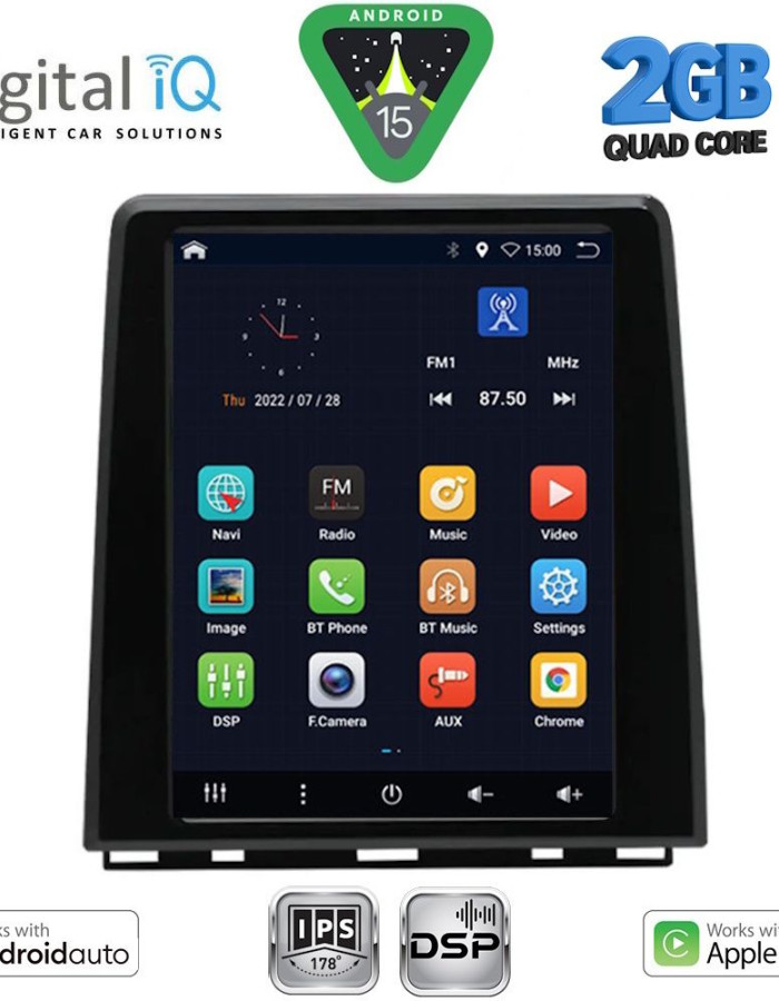 DIGITAL IQ BXC 3947_CPAA (LOW VERSION) TESLA STYLE for RENAULT CLIO - CAPTUR mod. 2019-2026