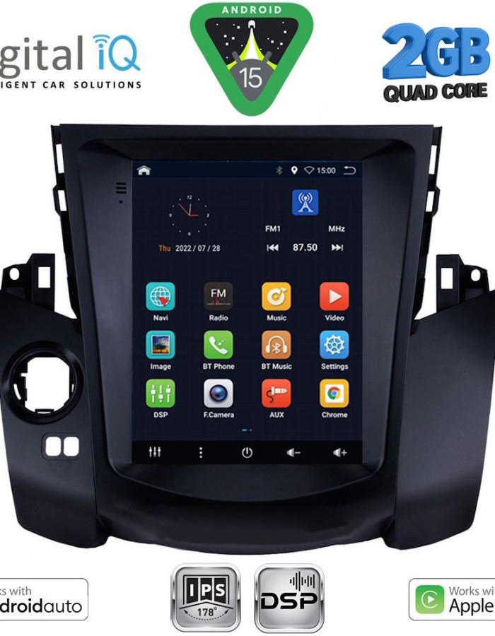 DIGITAL IQ BXC 3969_CPAA TESLA STYLE for TOYOTA RAV 4 mod. 2006-2012