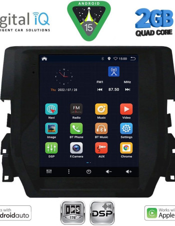 DIGITAL IQ BXC 3975_CPAA TESLA STYLE for HONDA CIVIC mod. 2016-2021