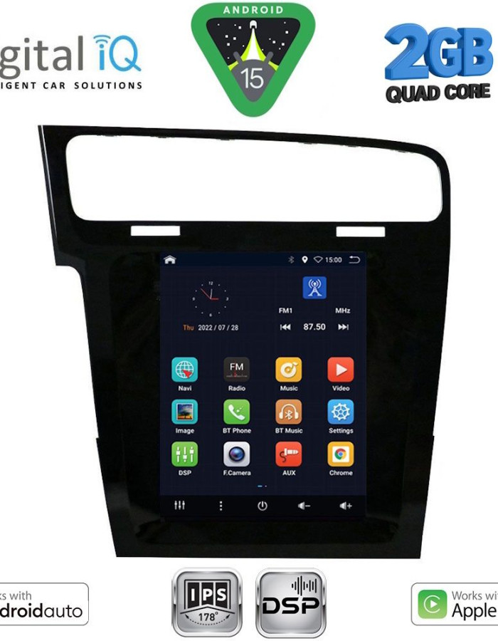 DIGITAL IQ BXC 3985_CPAA TESLA STYLE for VW GOLF 7 mod. 2013-2021