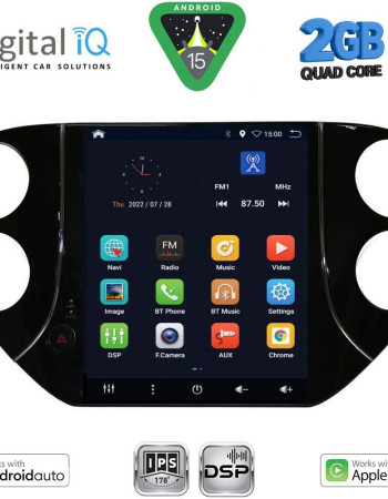 DIGITAL IQ BXC 3989_CPAA TESLA STYLE for VW TIGUAN mod. 2010-2013