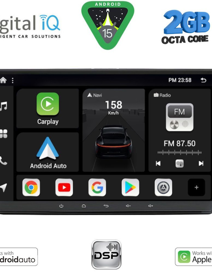 DIGITAL IQ BXF 589_CPAA (9'' DECK) MULTIMEDIA SYSTEM for VW – SKODA – SEAT GROUP mod. 2004-2018