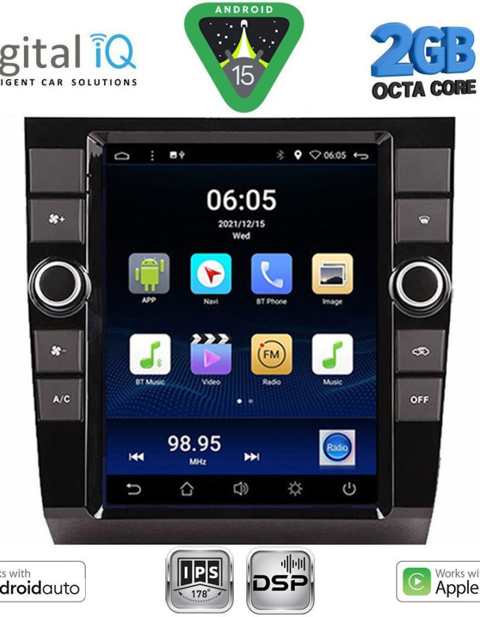 DIGITAL IQ BXF 5904_CPAA TESLA STYLE for AUDI A4 mod. 2002-2008