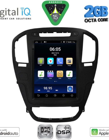 DIGITAL IQ BXF 5914BL_CPAA TESLA STYLE for OPEL INSIGNIA mod. 2008-2013 (Black colour)