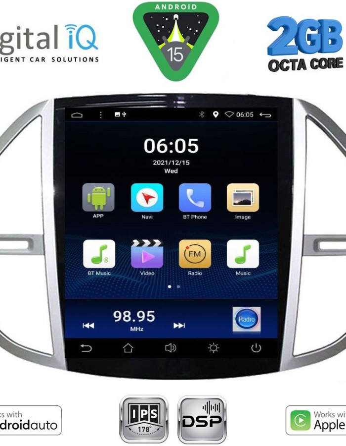 DIGITAL IQ BXF 5960_CPAA TESLA STYLE for MERCEDES VITO mod. 2015-2024