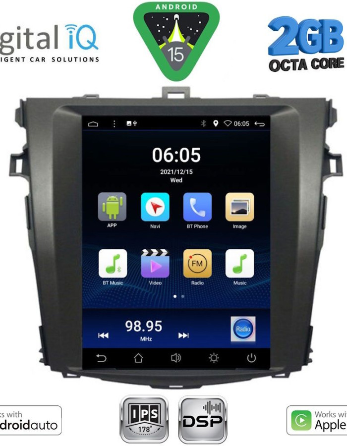 DIGITAL IQ BXF 5963_CPAA TESLA STYLE for TOYOTA COROLLA 4D mod. 2006-2012