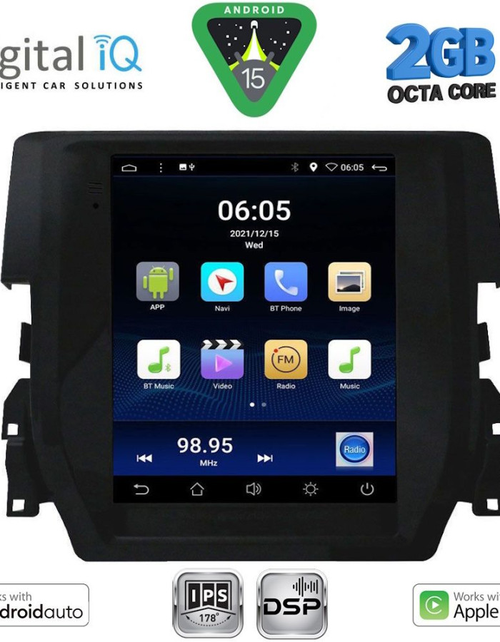 DIGITAL IQ BXF 5975_CPAA TESLA STYLE  for HONDA CIVIC mod. 2016-2021