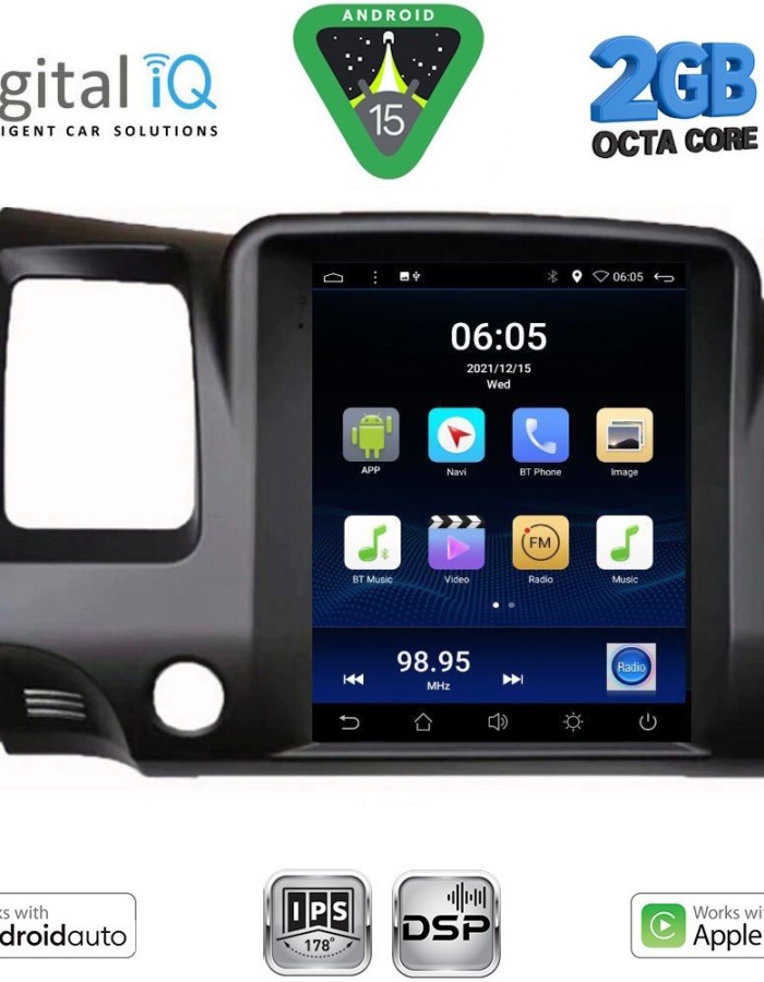 DIGITAL IQ BXF 5988_CPAA TESLA STYLE for HONDA CIVIC 4D mod. 2006-2012