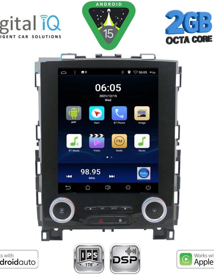 DIGITAL IQ BXF 5998_CPAA TESLA STYLE  for RENAULT KOLEOS - MEGANE 4 mod. 2016-2025