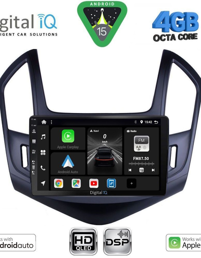 DIGITAL IQ BXF 16077_CPAA (9inc) MULTIMEDIA TABLET for CHEVROLET CRUZE mod. 2013-2015