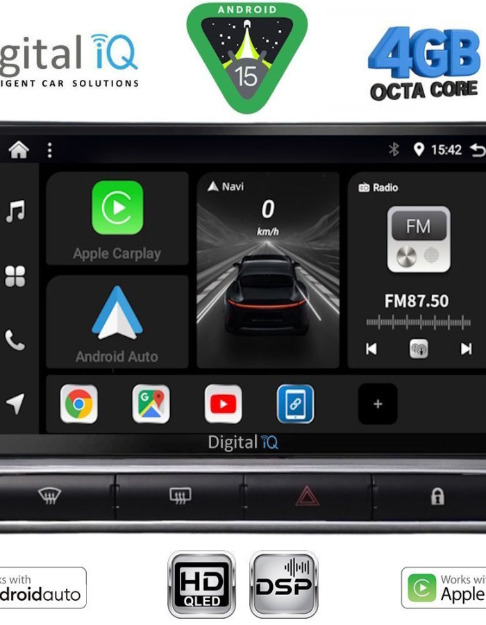 DIGITAL IQ BXF 16093H_CPAA (9inc) MULTIMEDIA TABLET for CITROEN C3 - DS3 mod. 2016-2024 High Version