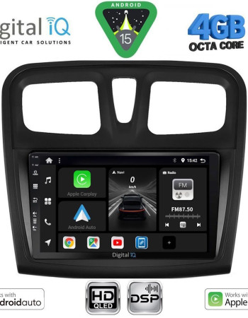 DIGITAL IQ BXF 16108SQ_CPAA (9inc) MULTIMEDIA TABLET for DACIA LOGAN – SANDERO mod. 2012-2019