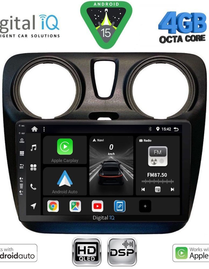 DIGITAL IQ BXF 16112_CPAA (9inc) MULTIMEDIA TABLET for DACIA DOKKER 2012-2022