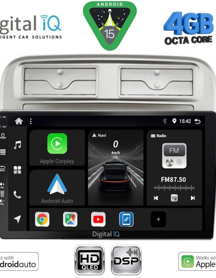 DIGITAL IQ BXF 16128_CPAA (9inc) MULTIMEDIA TABLET for FIAT GRANDE PUNTO mod. 2005-2012
