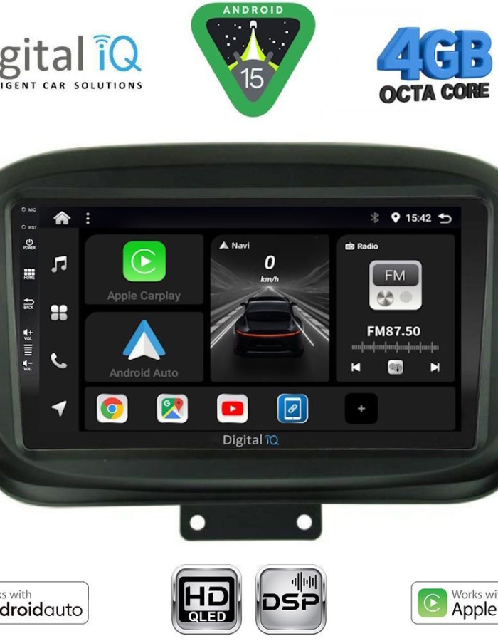 DIGITAL IQ BXF 16134_CPAA (9inc) MULTIMEDIA TABLET for FIAT 500Χ mod. 2014-2024