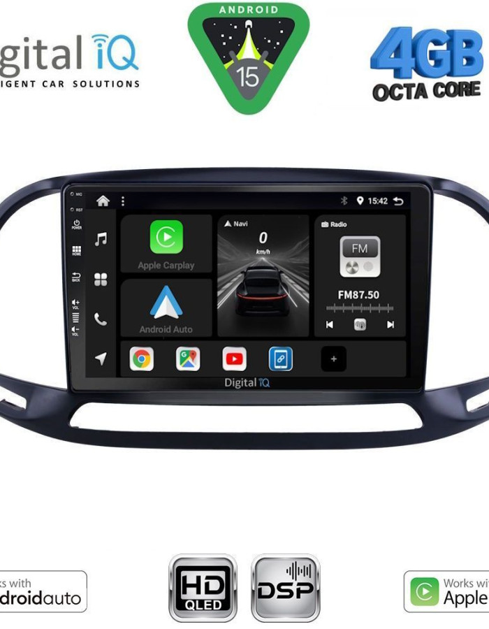 DIGITAL IQ BXF 16138_CPAA (9inc) MULTIMEDIA TABLET for FIAT DOBLO – OPEL COMBO mod. 2015-2018