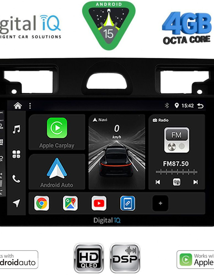 DIGITAL IQ BXF 16153BL_CPAA (9inc) MULTIMEDIA TABLET for FORD FIESTA mod. 2005-2008 (BLACK)