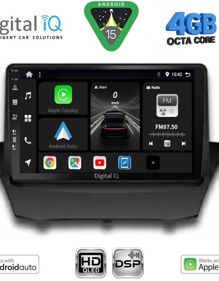 DIGITAL IQ BXF 16154A_CPAA (9inc) MULTIMEDIA TABLET for FORD FIESTA mod. 2008-2017