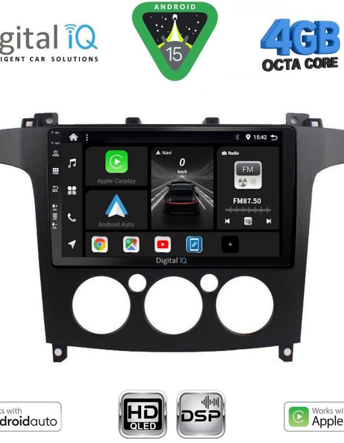DIGITAL IQ BXF 16175_CPAA A/C (9inc) MULTIMEDIA TABLET for FORD SMAX mod. 2006-2014
