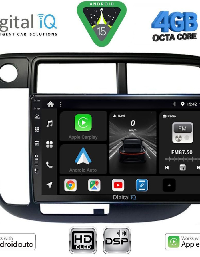 DIGITAL IQ BXF 16186_CPAA CLIMA (9inc) MULTIMEDIA TABLET for HONDA CIVIC mod. 1995-2001