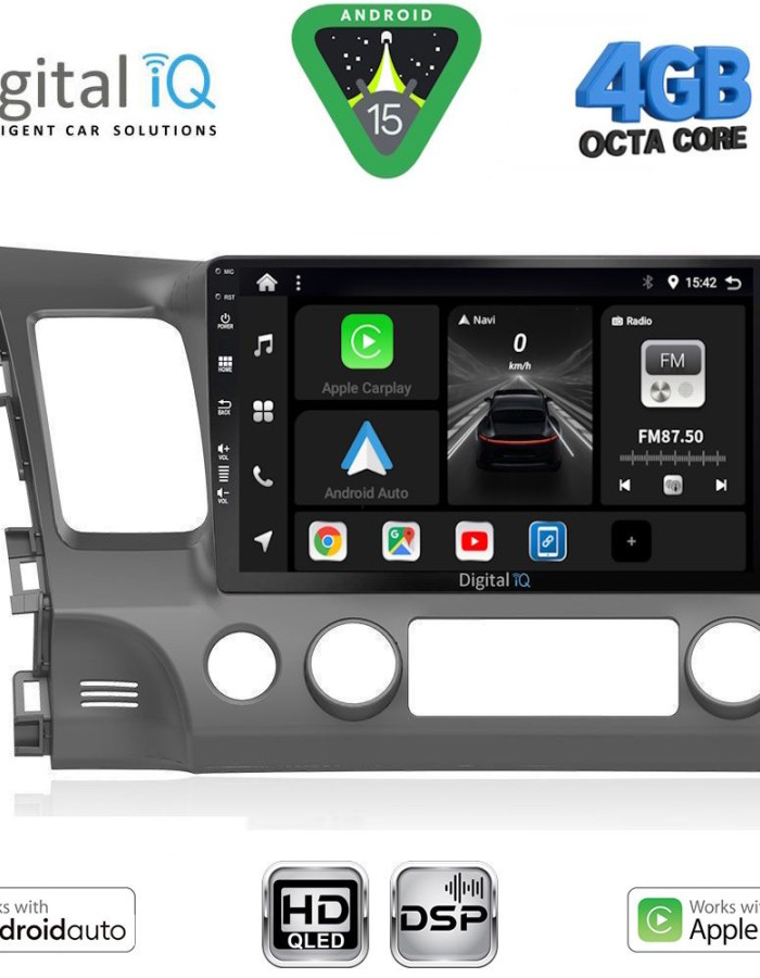 DIGITAL IQ BXF 16188_CPAA (10inc) MULTIMEDIA TABLET for HONDA CIVIC 4D mod. 2006-2012