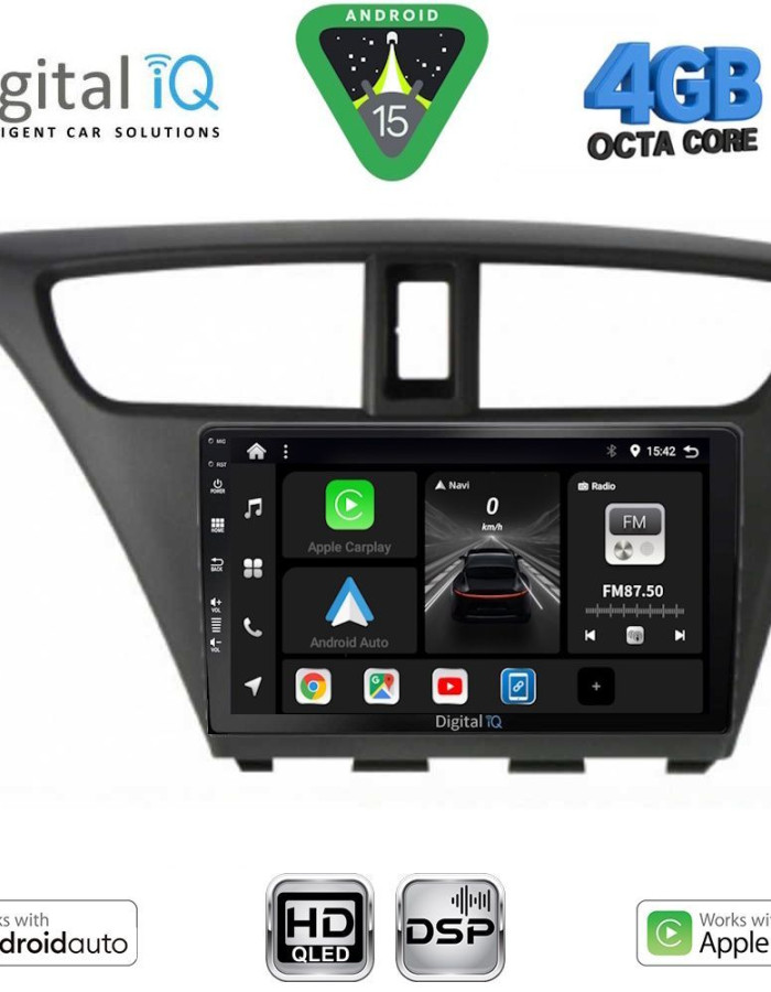 DIGITAL IQ BXF 16190_CPAA (9inc) MULTIMEDIA TABLET for HONDA CIVIC mod. 2012-2016