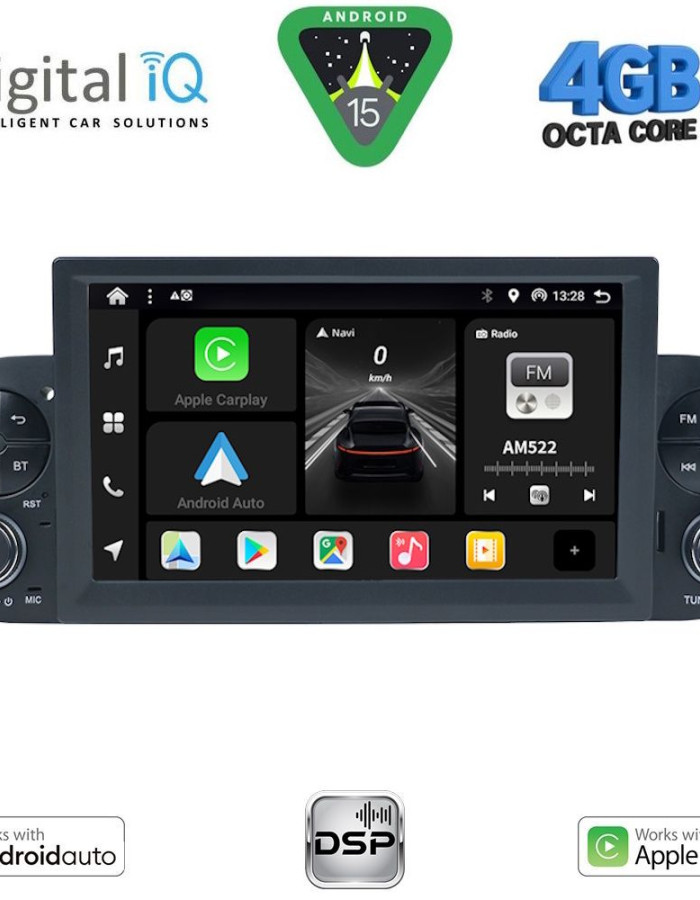 DIGITAL IQ BXF 622_CPAA (7" DECK) MULTIMEDIA SYSTEM for FIAT PANDA mod. 2012-2021