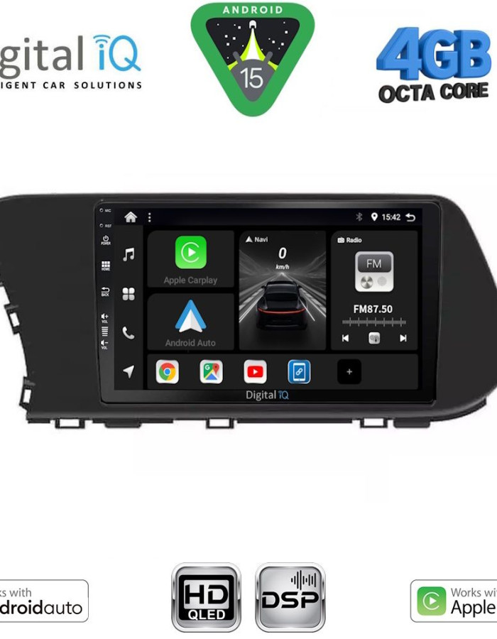DIGITAL IQ BXF 16220_CPAA (10inc) MULTIMEDIA TABLET for HYUNDAI i20 - BAYON mod. 2021-2026