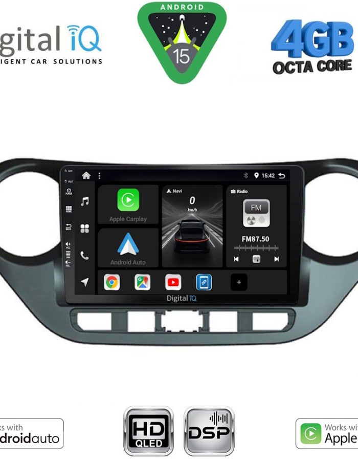 DIGITAL IQ BXF 16224_CPAA (9inc) MULTIMEDIA TABLET for HYUNDAI i10 mod. 2014-2020