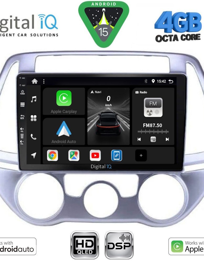 DIGITAL IQ BXF 16227_CPAA A/C (9inc) MULTIMEDIA TABLET for HYUNDAI i20 mod. 2008-2012