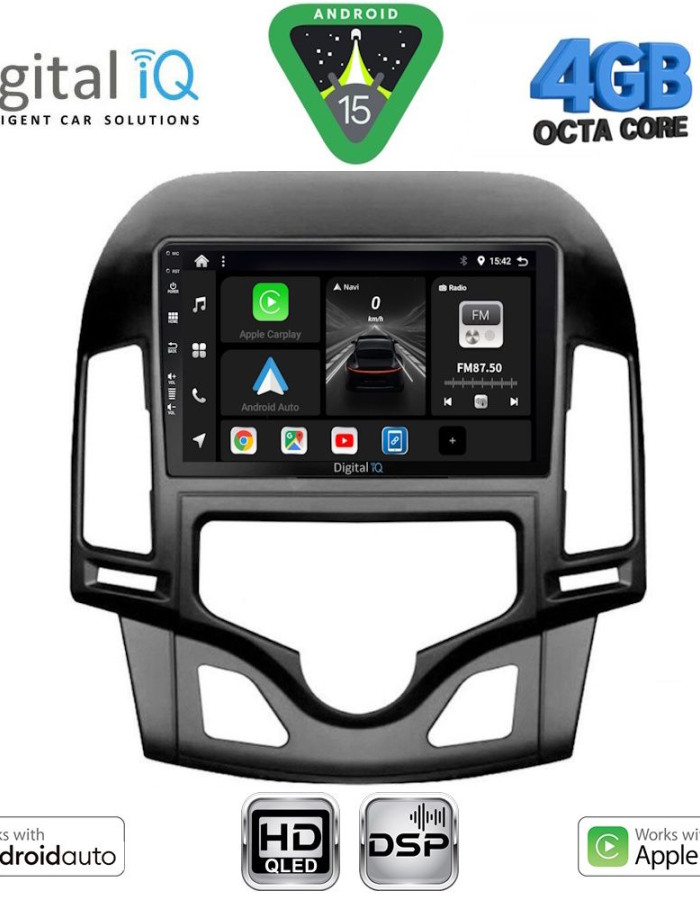DIGITAL IQ BXF 16231_CPAA CLIMA (9inc) MULTIMEDIA TABLET for HYUNDAI i30 mod. 2007-2012