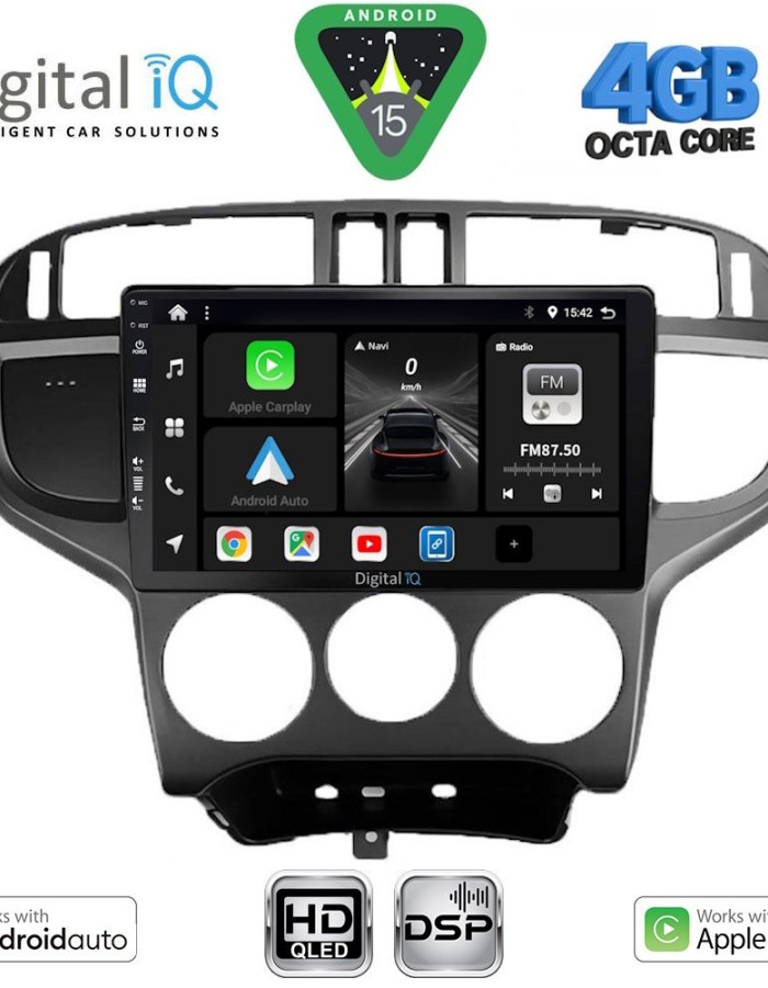 DIGITAL IQ BXF 16240_CPAA (9inc) MULTIMEDIA TABLET for HYUNDAI MATRIX mod. 2001-2010