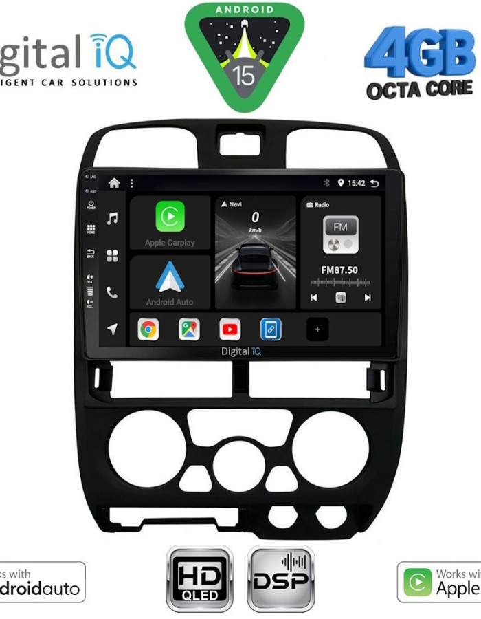 DIGITAL IQ BXF 16253BL_CPAA (9inc) MULTIMEDIA TABLET for ISUZU D-MAX mod. 2002-2008 (BLACK)