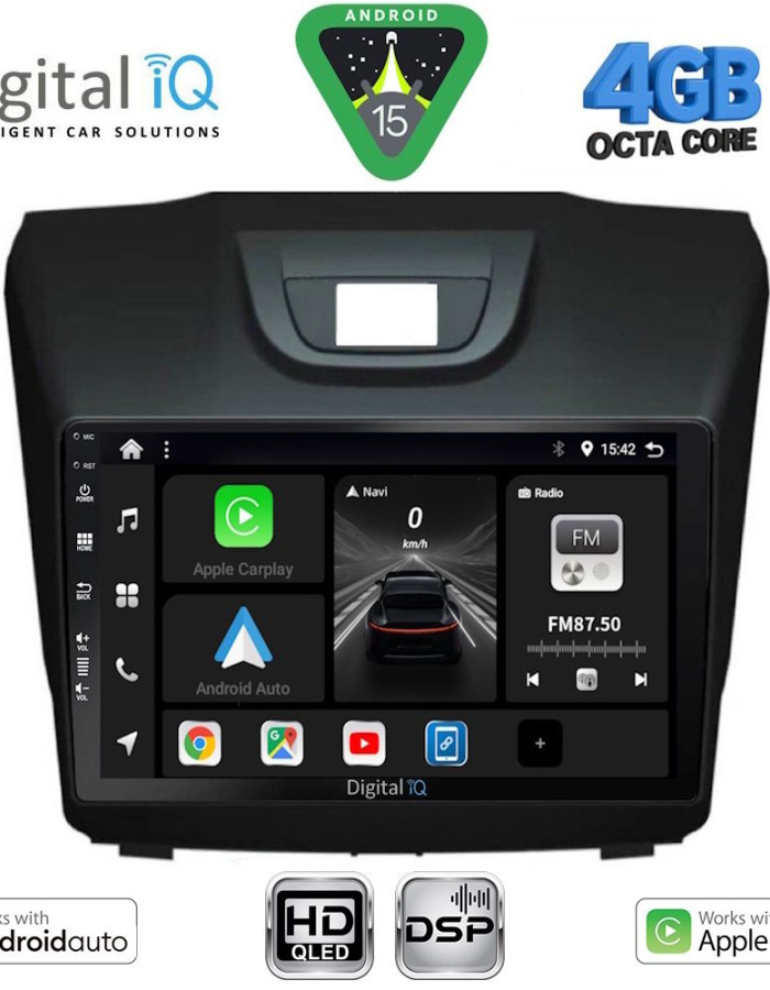 DIGITAL IQ BXF 16255_CPAA (9inc) MULTIMEDIA TABLET for ISUZU DMAX mod. 2012-2020