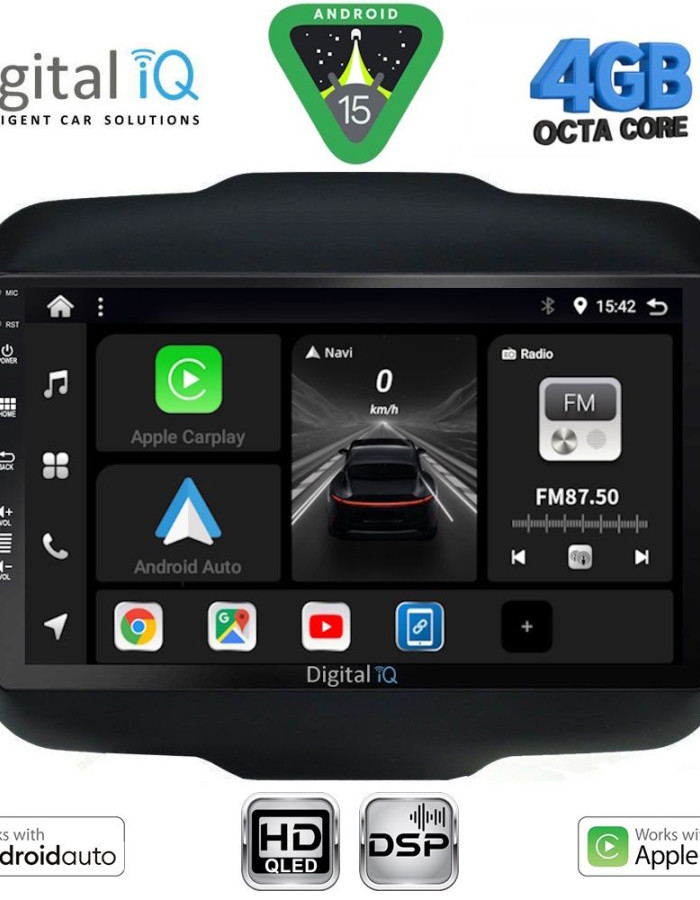 DIGITAL IQ BXF 16290_CPAA (9inc) MULTIMEDIA TABLET for JEEP RENEGADE mod. 2014-2025