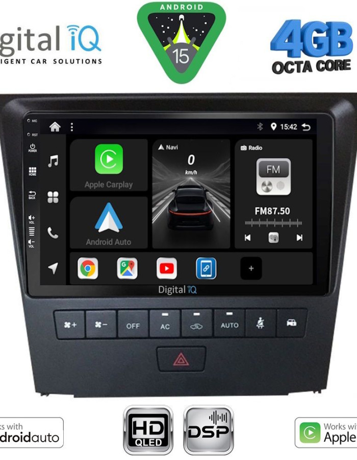 DIGITAL IQ BXF 16341_CPAA (9inc) MULTIMEDIA TABLET for LEXUS GS mod. 2004-2011